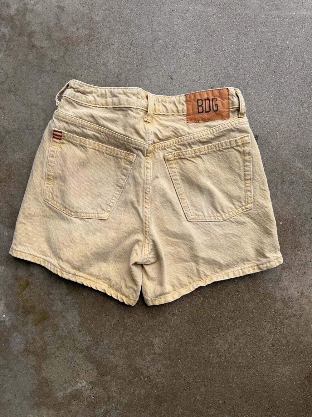 BDG Urban Outfitters High-Rise Denim Shorts in Tan